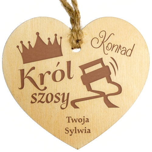 PREZENT DLA CHŁOPAKA gadżet samochodowy zawieszka do auta KRÓL SZOSY