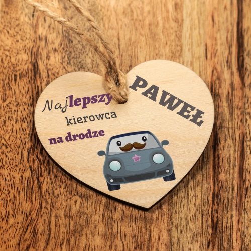 Najlepszy kierowca na drodze ZAWIESZKA DO AUTA NA PREZENT DLA NIEGO