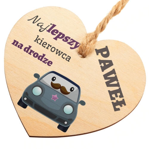 Najlepszy kierowca na drodze ZAWIESZKA DO AUTA NA PREZENT DLA NIEGO