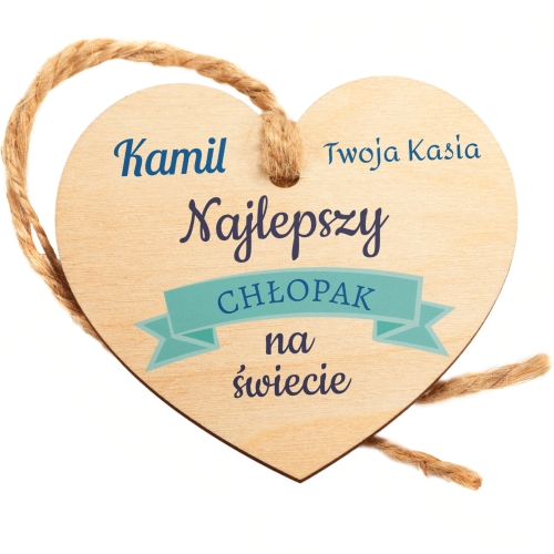 Zawieszka do auta na prezent NA DZIEŃ CHŁOPAKA Najlepszy chłopak