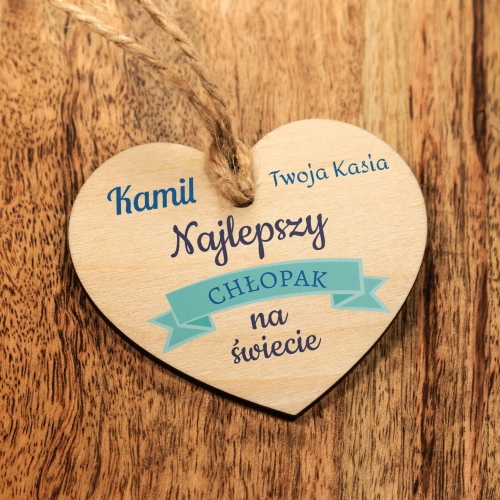 Zawieszka do auta na prezent NA DZIEŃ CHŁOPAKA Najlepszy chłopak