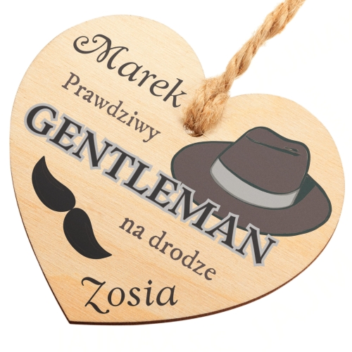 GADŻET SAMOCHODOWY Z IMIENIEM zawieszka serce prezent dla chłopaka