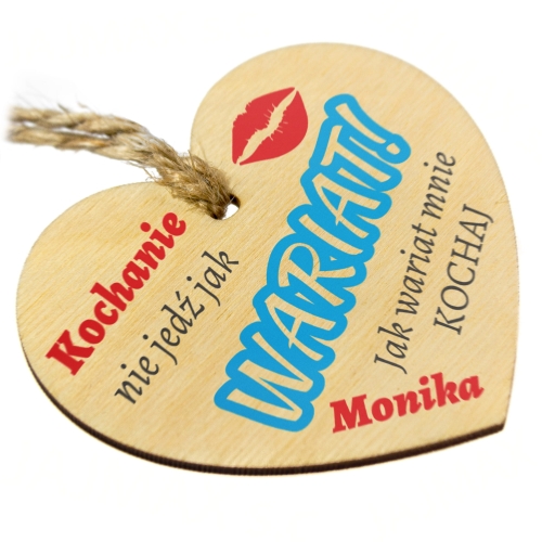 UPOMINEK DLA CHŁOPAKA zawieszka do auta Nie jedź jak wariat podpis