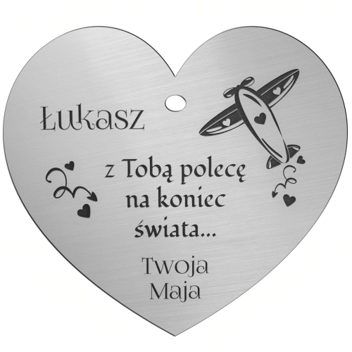 Zawieszka na lusterko do samochodu PREZENT NA DZIEŃ CHŁOPAKA GRAWER