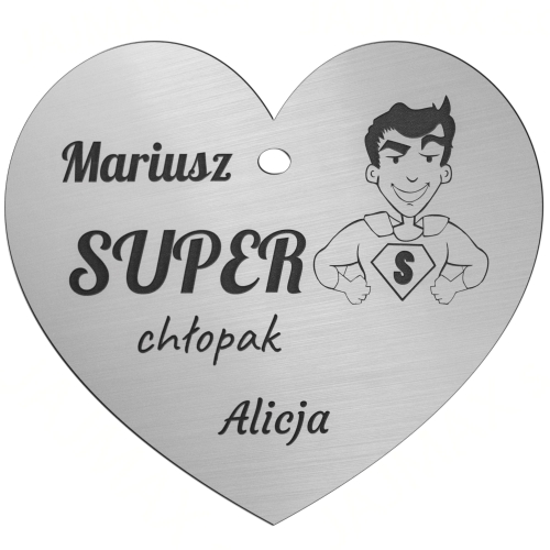 Zawieszka do samochodu DEKORACJA DO AUTA super chłopak grawer imię