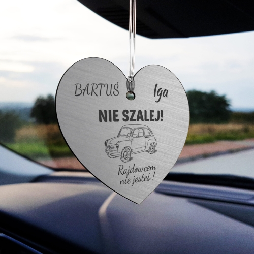 SERCE DO AUTA upominek dla chłopaka na Dzień chłopaka zawieszka