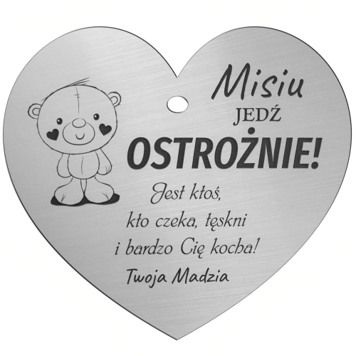 ORYGINALNA ZAWIESZKA DO AUTA upominek dla chłopaka kierowcy grawer