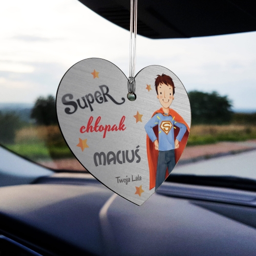ZAWIESZKA DO AUTA dla chłopaka prezent na Dzień Chłopaka superman