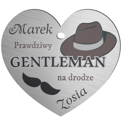 POMYSŁOWY PREZENT NA DZIEŃ CHŁOPAKA zawieszka do samochodu nadruk
