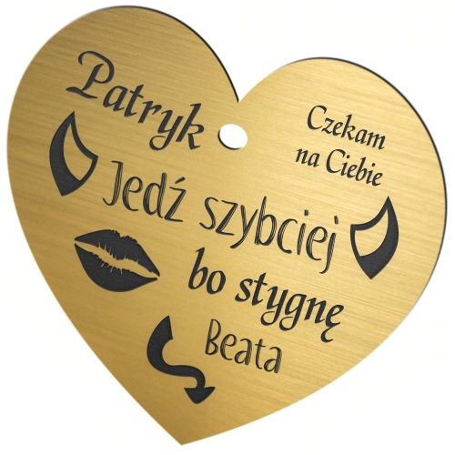 Zawieszka do auta zabawny tekst PREZENT DLA UKOCHANEGO CHŁOPAKA