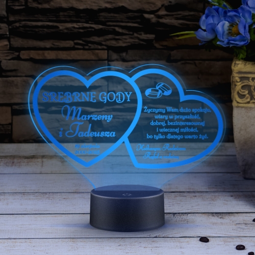 WYJĄTKOWY PREZENT NA ROCZNICĘ ŚLUBU lampka led serca 