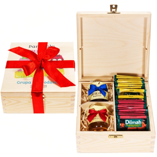 BOX UPOMINKOWY DLA NAUCZYCIELA słodki zestaw z życzeniami sówki