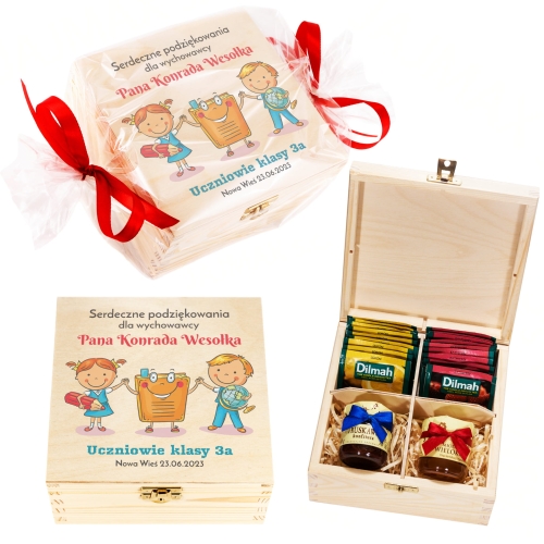 ZESTAW PREZENTOWY podziękowania dla wychowawcy z Twoim nadrukiem