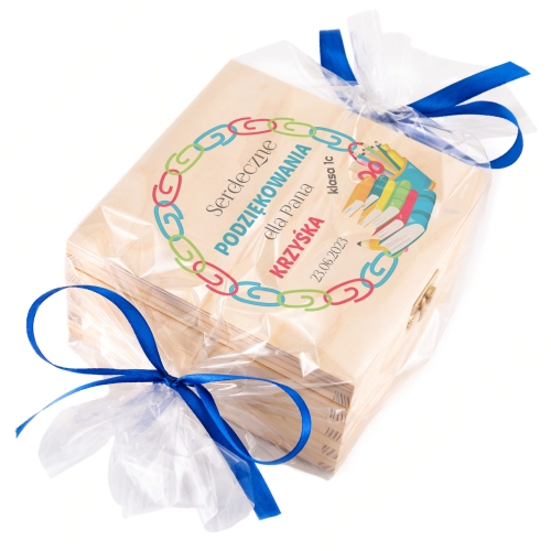 PREZENT PODZIĘKOWANIA DLA NAUCZYCIELA box upominkowy miód, herbaty