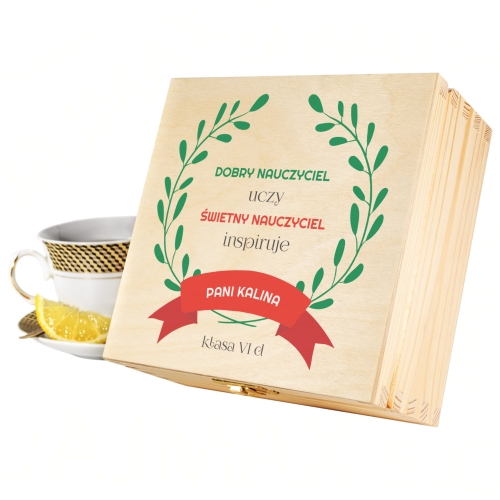 SŁODKI KOSZ UPOMINKOWY dobry nauczyciel uczy świetny inspiruje