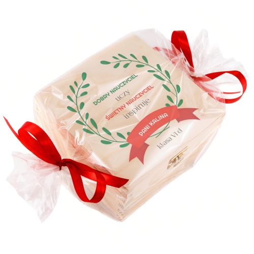 SŁODKI KOSZ UPOMINKOWY dobry nauczyciel uczy świetny inspiruje