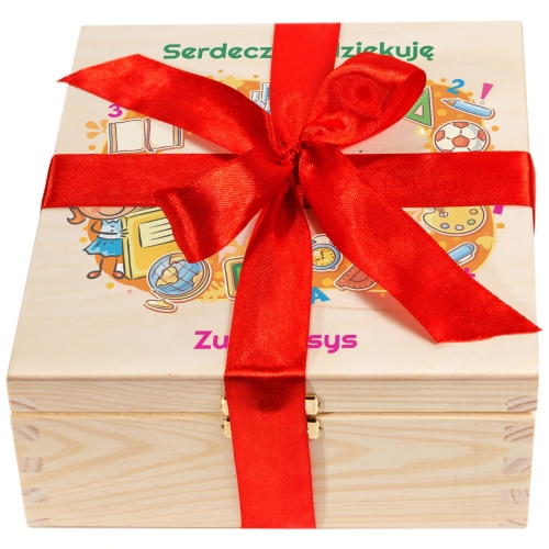 POMYSŁOWY PREZENT PODZIĘKOWANIE DLA NAUCZYCIELA zestaw słodkości