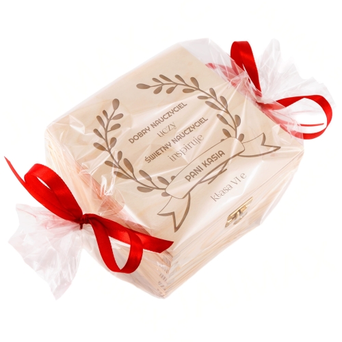 HERBATY DILMAH W OZDOBNYM PUDEŁKU prezent dla nauczyciela dedykacja