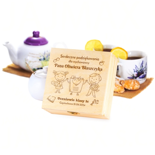 PODZIĘKOWANIA DLA WYCHOWAWCY pudełko z herbatami Dilmah prezent