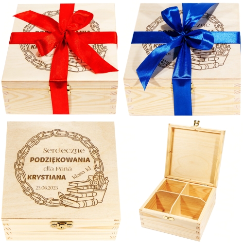 OZDOBNE PUDEŁKO PREZENTOWE pomysł na upominek dla nauczyciela