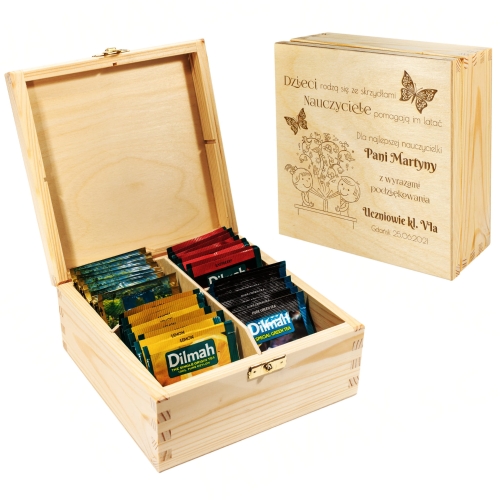 Zestaw herbat Dilmah w pudełku PREZENT DLA NAUCZYCIELA