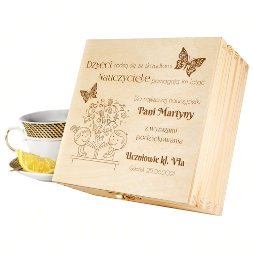 Zestaw herbat Dilmah w pudełku PREZENT DLA NAUCZYCIELA