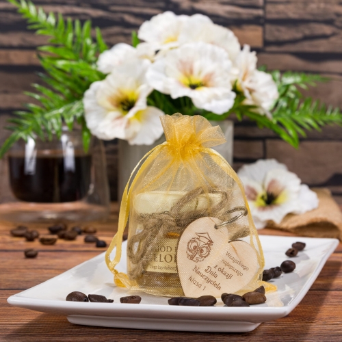 UPOMINEK DLA NAUCZYCIELA słodkie podziękowanie miodzik i brelok