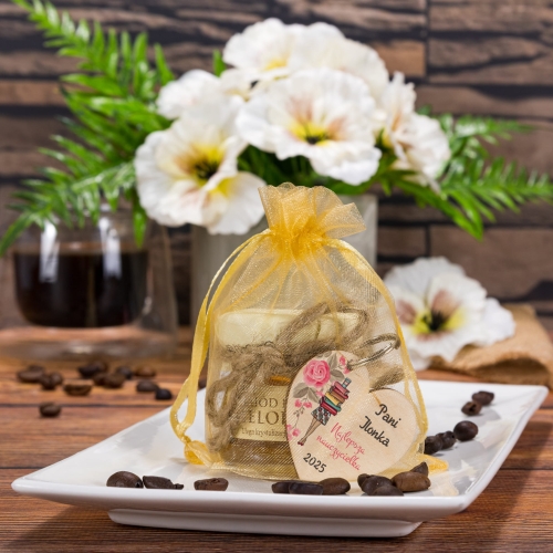 SŁODKI PREZENT DLA NAUCZYCIELKI zestaw upominkowy miodzik i brelok