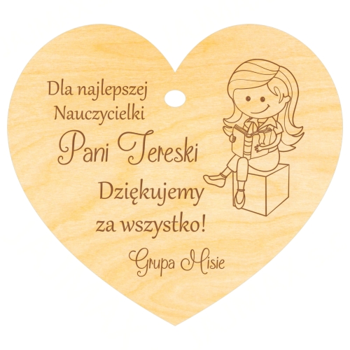 UPOMINEK DLA PANI NAUCZYCIELKI od klasy czekolada Merci z serduszkiem
