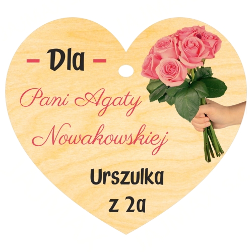 ORYGINALNY PREZENT DLA NAUCZYCIELA czekoladki i serce z nadrukiem