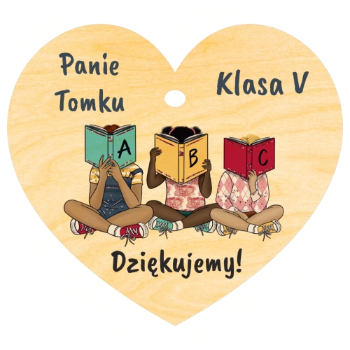 Czekolada Merci z sercem z personalizacją PREZENT DLA NAUCZYCIELA