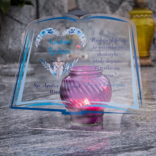 STATUETKA KSIĘGA XXL podstawka na znicz dekoracja na cmentarz