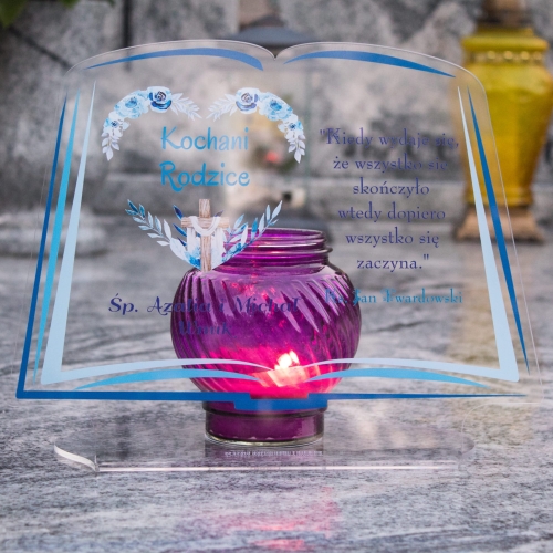 STATUETKA KSIĘGA XXL podstawka na znicz dekoracja na cmentarz