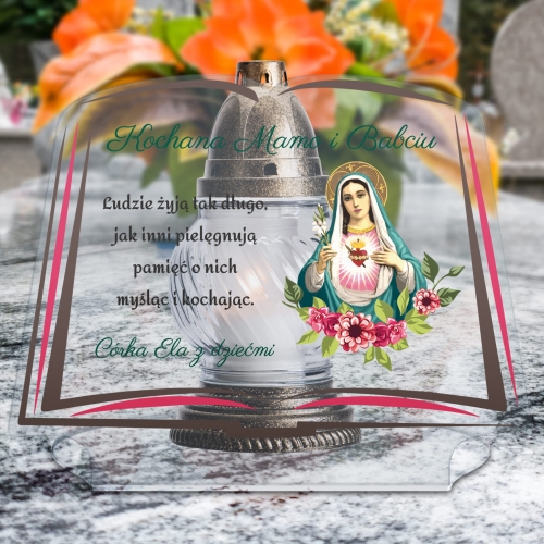 PODSTAWKA NA ZNICZ księga xxl wszystkich świętych nadruk