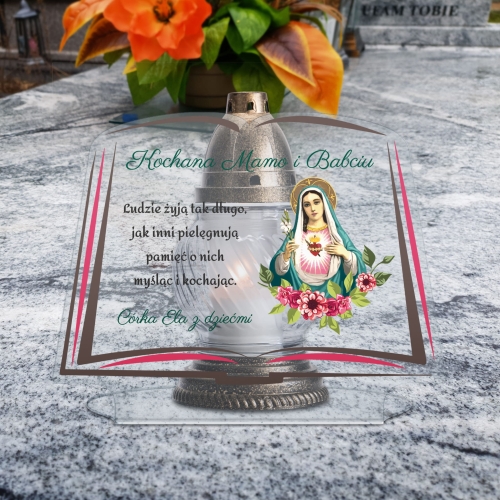 PODSTAWKA NA ZNICZ księga xxl wszystkich świętych nadruk