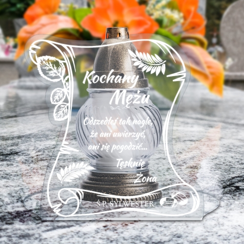 LIST PAMIĄTKA NA GRÓB ZMARŁEGO statuetka xxl z Twoim grawerem