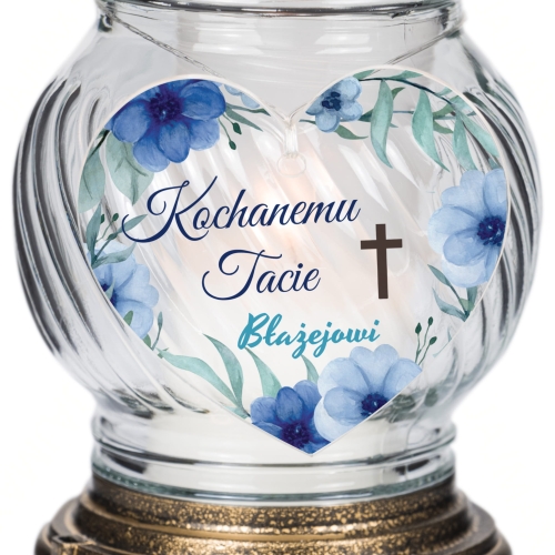 Zawieszka na ZNICZ serce na WSZYSTKICH ŚWIĘTYCH nadruk