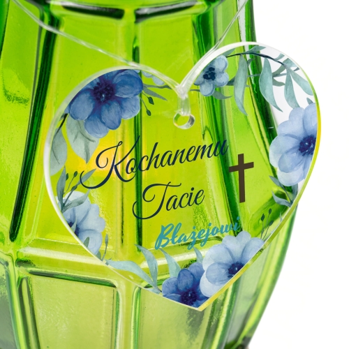 Zawieszka na ZNICZ serce na WSZYSTKICH ŚWIĘTYCH nadruk