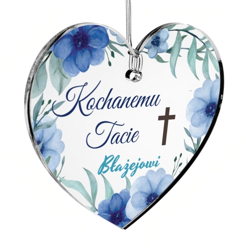 Zawieszka na ZNICZ serce na WSZYSTKICH ŚWIĘTYCH nadruk