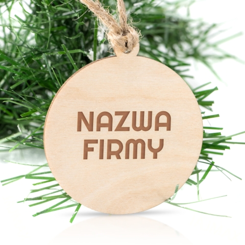 Bombka zawieszka NA CHOINKĘ BOŻE NARODZENIE dla firm grawer