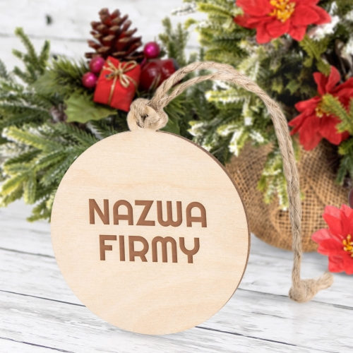 Bombka zawieszka NA CHOINKĘ BOŻE NARODZENIE dla firm grawer
