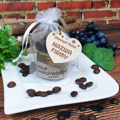 Firmowy Zestaw Upominkowy Na Święta Miodzik i Brelok