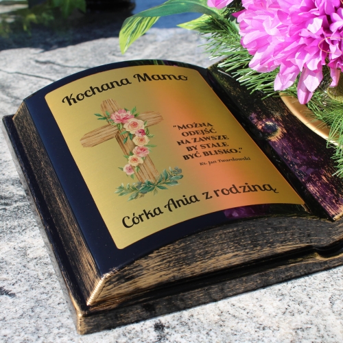 DONICA KSIĘGA NA GRÓB I DUŻY STROIK piękna ozdoba na cmentarz