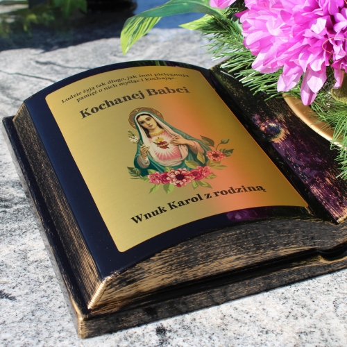 BIBLIA DONICA Z TWOIM NADRUKIEM + duży stroik na Święto Zmarłych