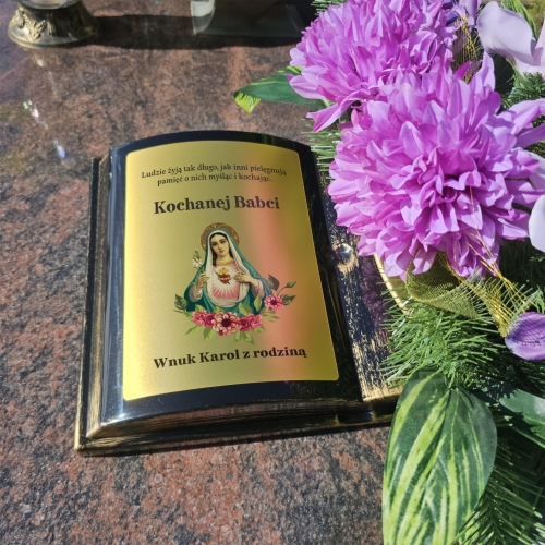 BIBLIA DONICA Z TWOIM NADRUKIEM + duży stroik na Święto Zmarłych