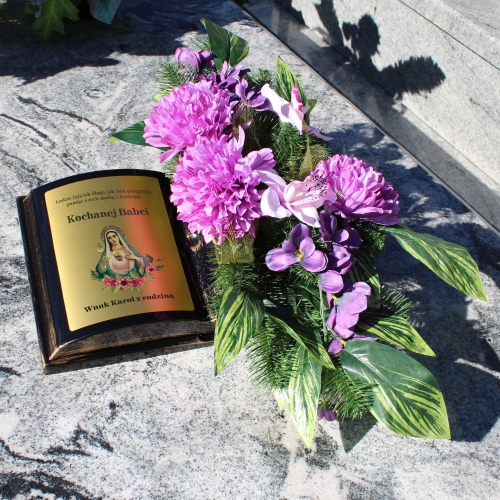 BIBLIA DONICA Z TWOIM NADRUKIEM + duży stroik na Święto Zmarłych