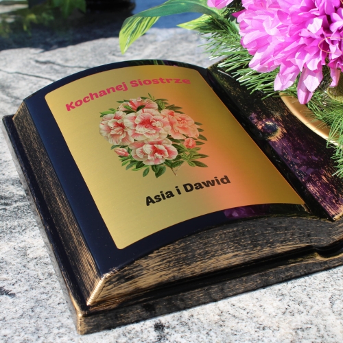 Biblia donica na cmentarz z dedykacją + duża kompozycja kwiatowa 