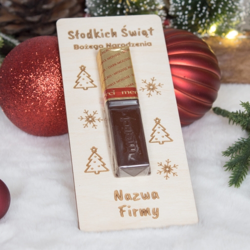 Drewniana deseczka z MERCI  słodki upominek PREZENTY FIRMOWE