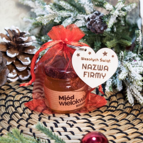 Firmowy Zestaw Upominkowy Na Święta Miodzik i Brelok