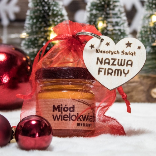 Firmowy Zestaw Upominkowy Na Święta Miodzik i Brelok